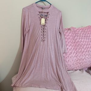 Lavender 3/4 sleeve boutique dress